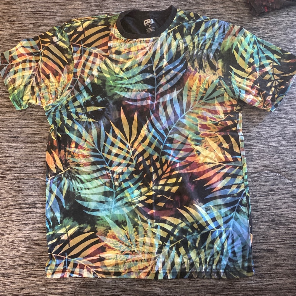 Large Palms Print Shirt